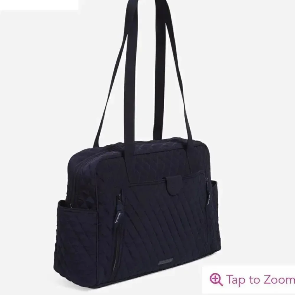 Vera Bradley Factory Style Baby Bag in Microfiber Classic Navy NWT